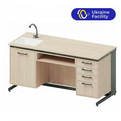 100401HPL Н Стіл демонстраційний з мийкою та стільницею HPL
