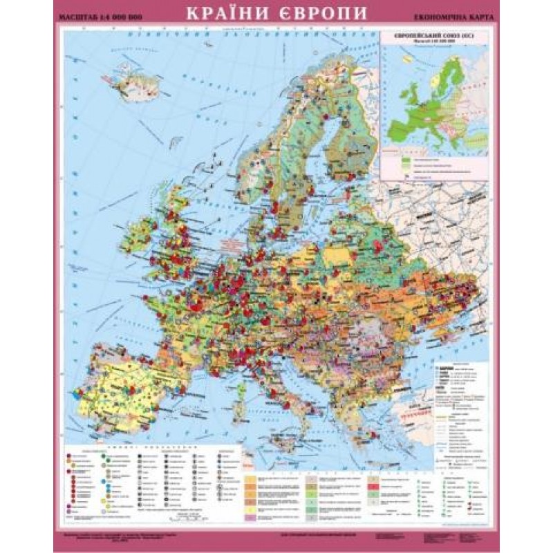 Країни Європи. Економічна карта