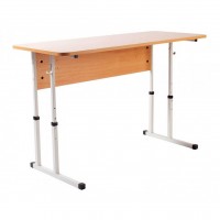 90158Н Стіл учнівський 2-місний без полиці, регулюється на ростові групи № 4-6